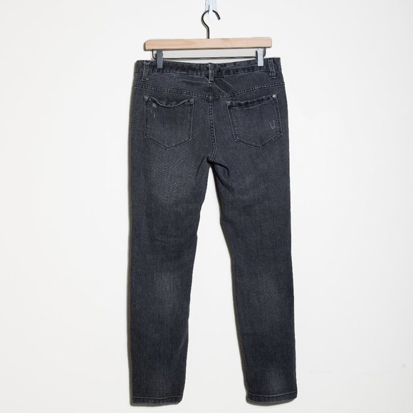 Free People Distressed Charcoal Jeans - Picture 2 of 2